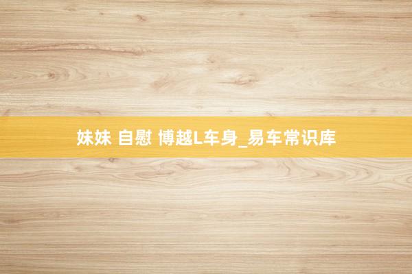 妹妹 自慰 博越L车身_易车常识库