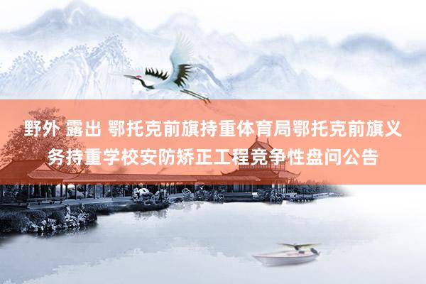 野外 露出 鄂托克前旗持重体育局鄂托克前旗义务持重学校安防矫正工程竞争性盘问公告