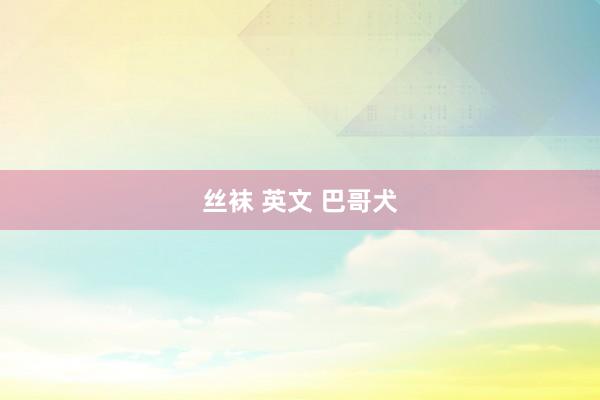 丝袜 英文 巴哥犬