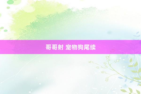 哥哥射 宠物狗尾续