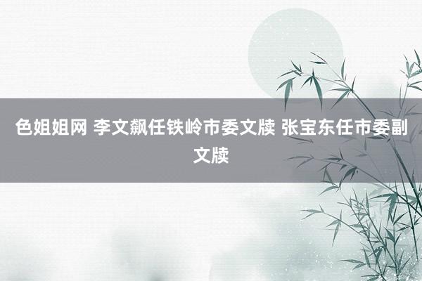 色姐姐网 李文飙任铁岭市委文牍 张宝东任市委副文牍